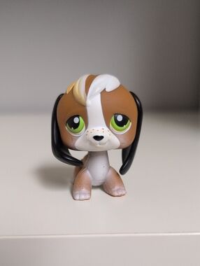 Littlest Pet Shop #113 Authentic Hasbro LPS Collectible Figure Dog Green Eyes